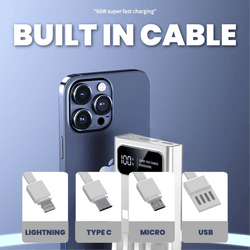 10000mAh PD22.5W Supwer Quick Charge Powerbank with Built-in Cables - Giftmart.sg