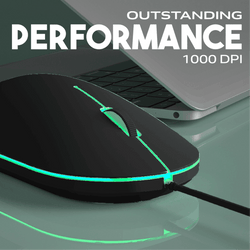 1000 DPI High Performance USB Mouse with Ergonomic Design - Giftmart.sg