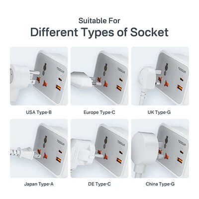 TESSAN Wall Plug Socket Extender with USB-C Cable Corporate Gifts Singapore
