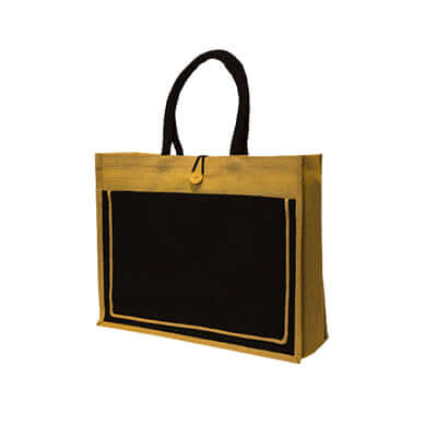 Laminated Jute Bag with Button Corporate Gifts Singapore