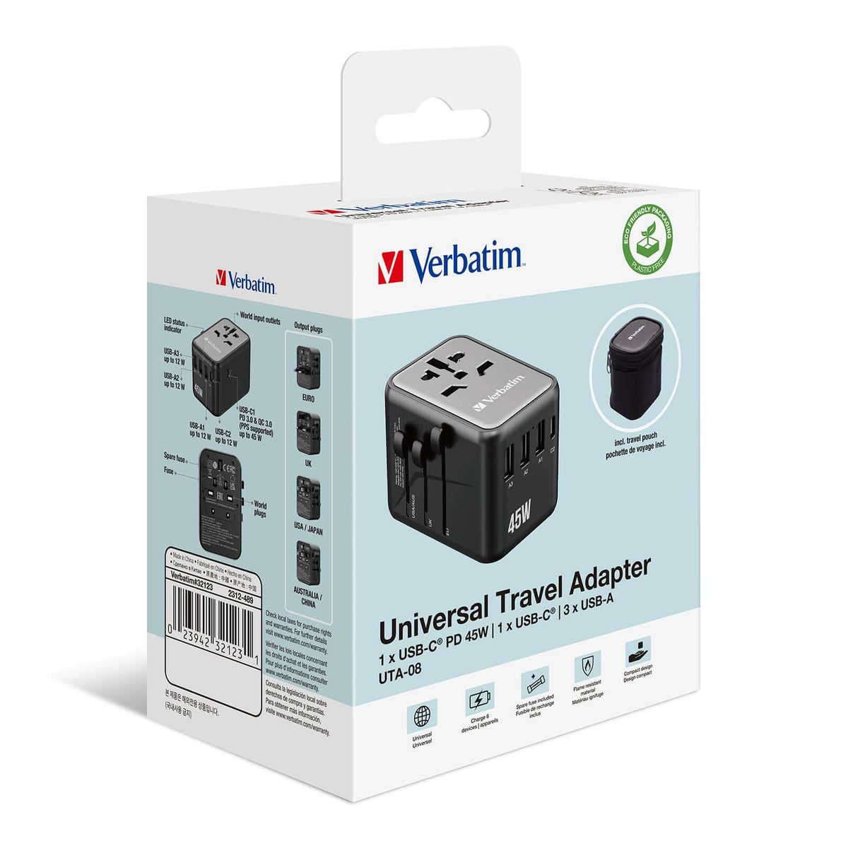 Verbatim 32123 5 Port 45W Universal Travel Adapter Corporate Gifts Singapore