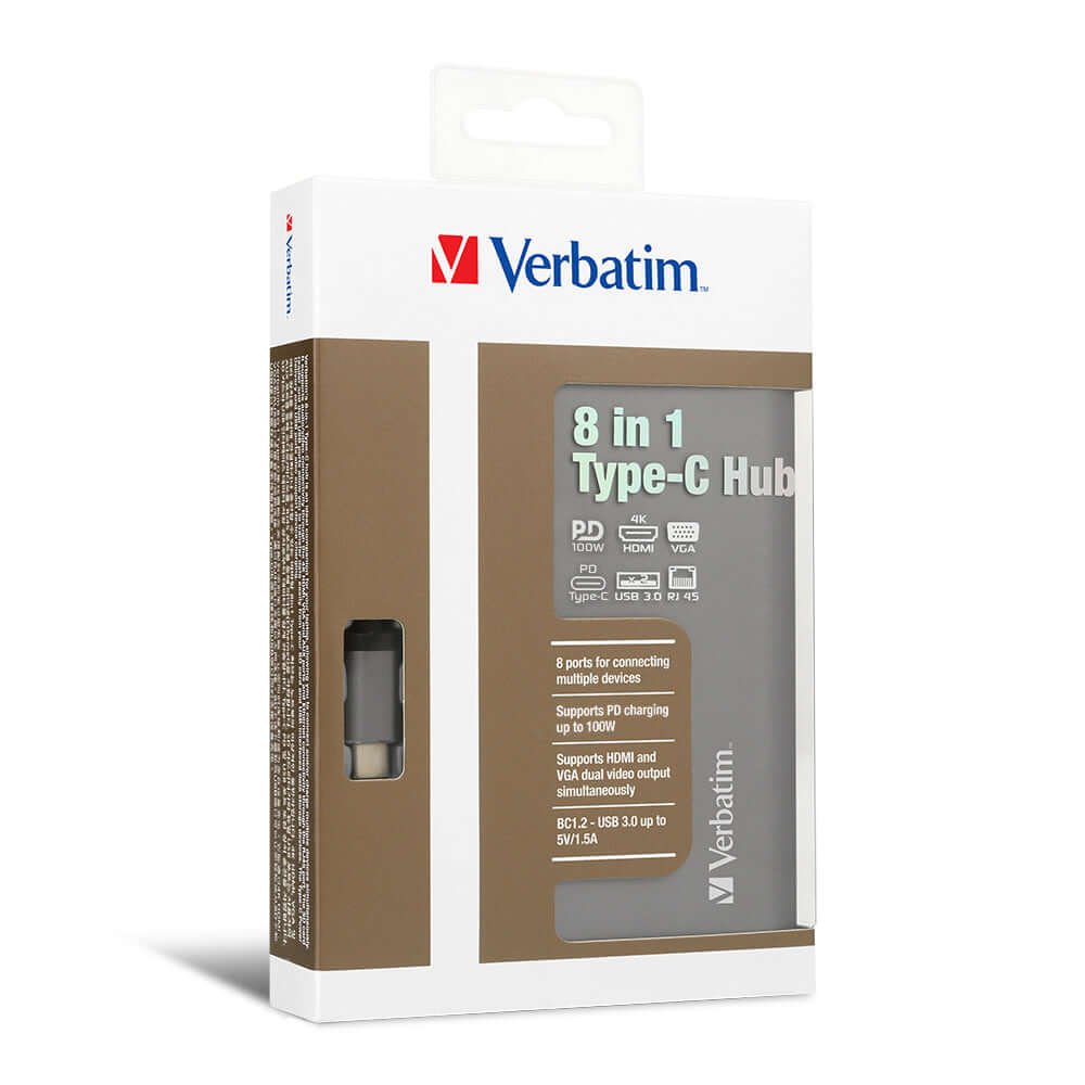 Verbatim 8-in-1 Type C Hub 66148 Corporate Gifts Singapore