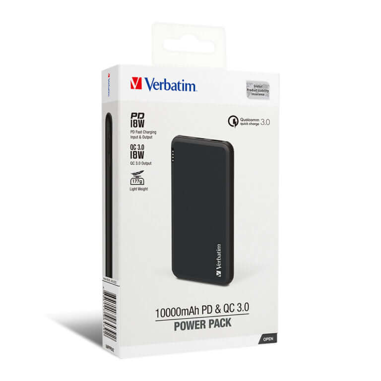 Verbatim 10000mAh 18W PD & QC 3.0 Power Pack Corporate Gifts Singapore