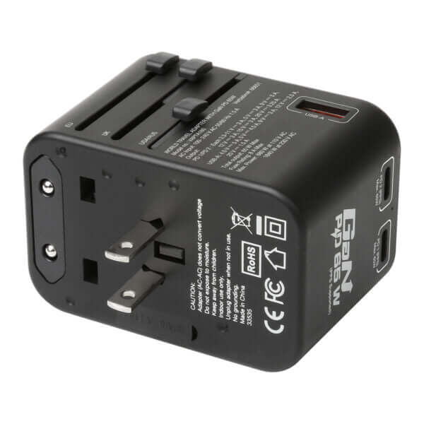 Verbatim 3 Port 65W PD 3.0 & QC 3.0 GaN Universal Travel Adaptor Corporate Gifts Singapore