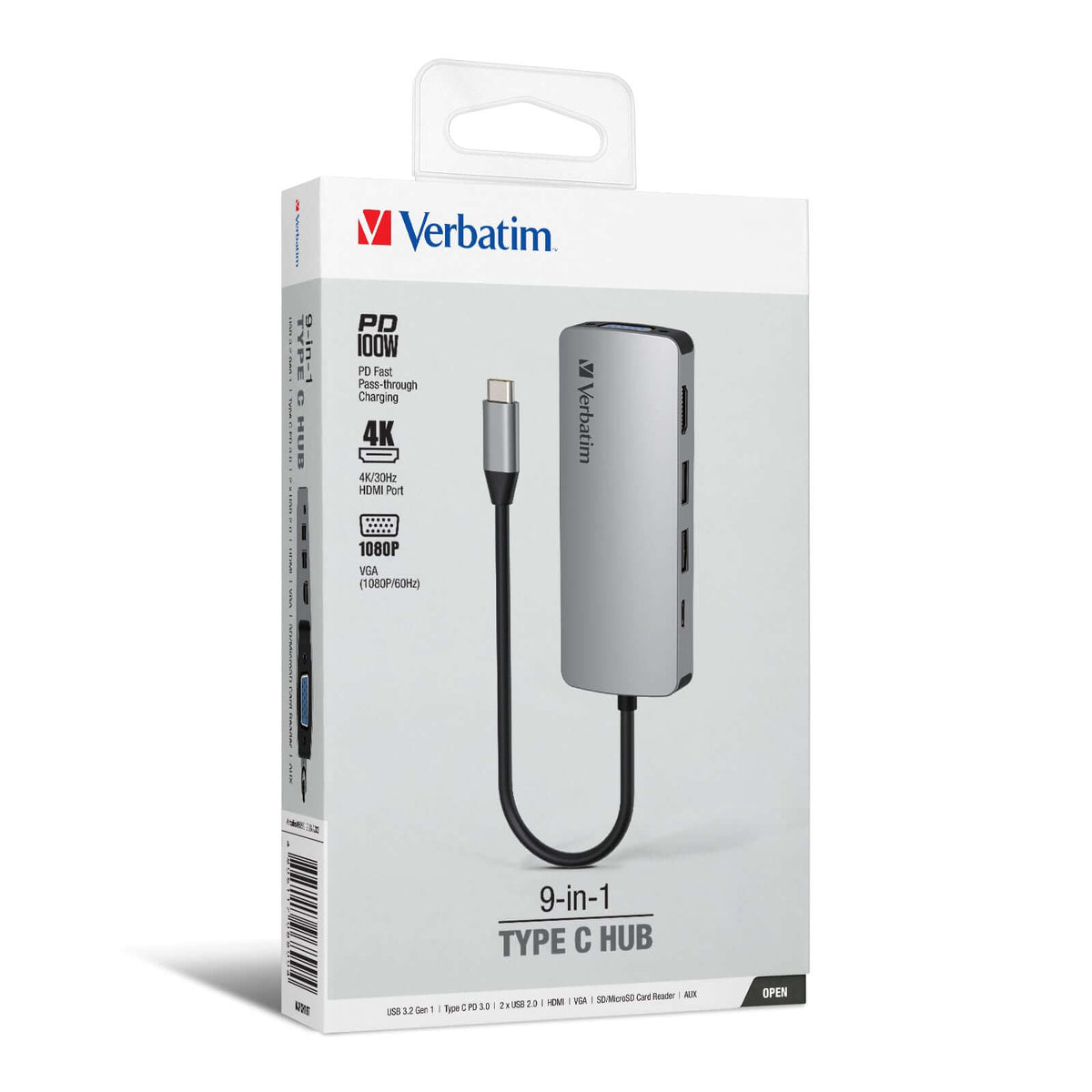 Verbatim 9-in-1 Type C Hub 66899 Corporate Gifts Singapore