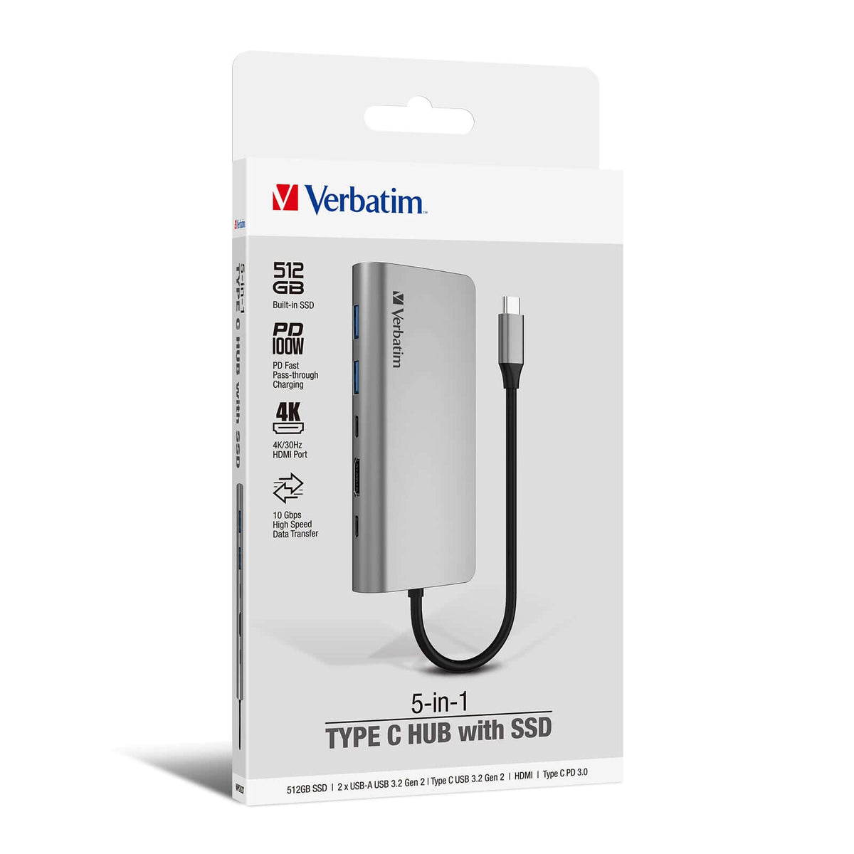 Verbatim 5-in-1 Type C Hub with SSD Corporate Gifts Singapore