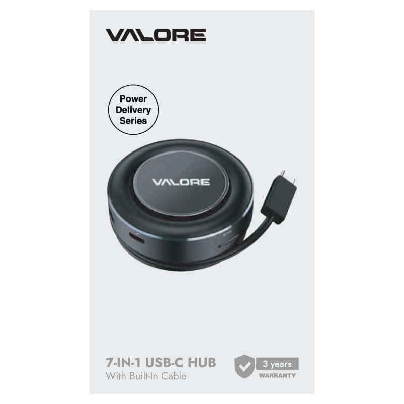 Valore 7-in-1 USB-C Hub with Built-in Cable (MH-005) Corporate Gifts Singapore