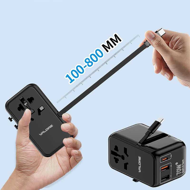 Valore PD70W Universal Travel Adaptor with Retractable Cable (UTA-002) Corporate Gifts Singapore