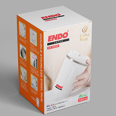 ENDO 380ML Double Stainless Steel Thermal Coffee Mug Corporate Gifts Singapore