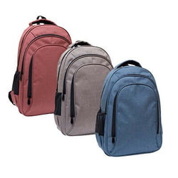 2 Tone Nylon Backpack With 3 Compartments Corporate Gifts Singapore