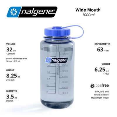 Nalgene 32oz BPA Free Wide Mouth Water Bottle (1,000ml) Corporate Gifts Singapore