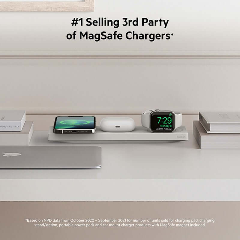 Belkin 3-in-1 Wireless Charging Pad with Official MagSafe Charging 15W Corporate Gifts Singapore