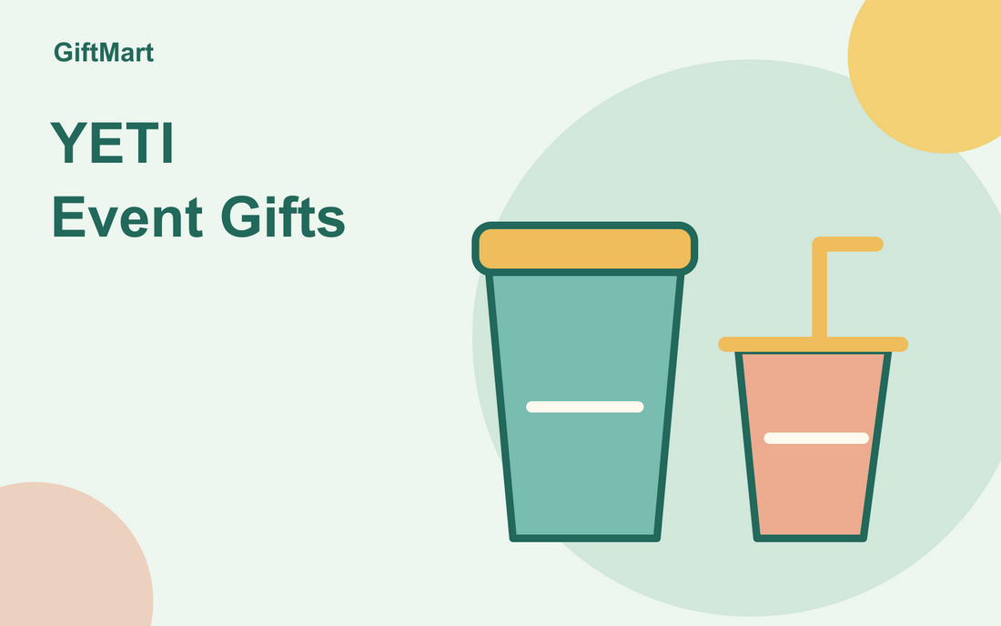 Illustration of a teal tumbler with a yellow lid beside a coral straw cup with a yellow lid and straw.
