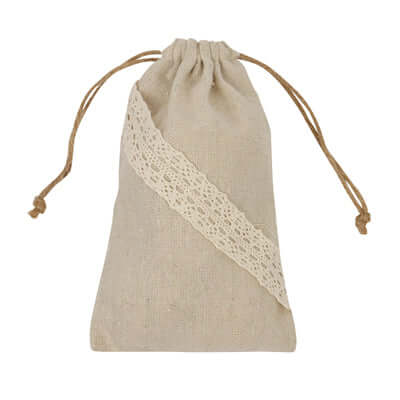 Jute Laced Drawstring Pouch Corporate Gifts Singapore