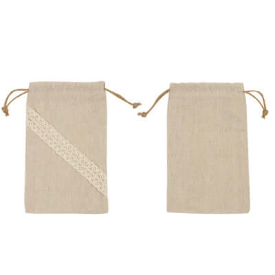 Jute Laced Drawstring Pouch Corporate Gifts Singapore