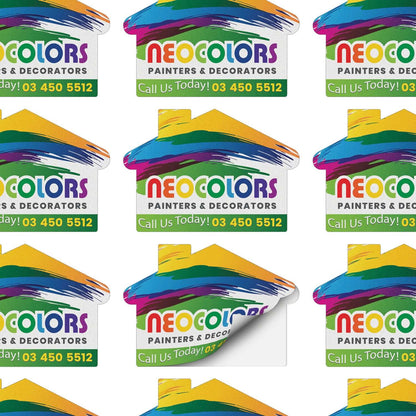 AD Labels 70 x 50mm - House Shaped Corporate Gift Singapore