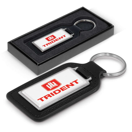 Baron Leather Key Ring - Rectangle Corporate Gift Singapore