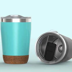 12oz Stainless Steel Vacuum Mug With Cork Base - Giftmart.sg