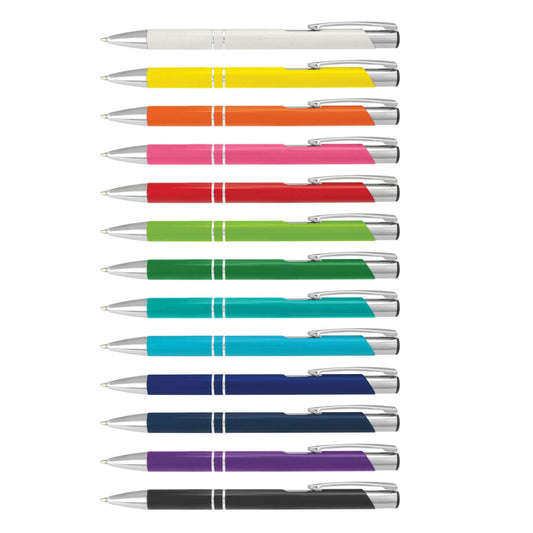 Thirteen Panama Pen - Corporate barrel colours with chrome clips, tips and retractable push buttons