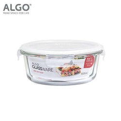 Algo Glass Round Container with Divider 950ml Corporate Gifts Singapore