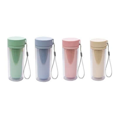 420ml Eco-Friendly Wheat Fiber Bottle with Strap Corporate Gifts Singapore