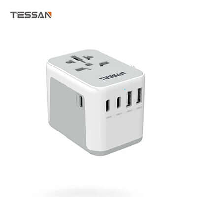 TESSAN Travel Adapter 28W with 3 USB C & 2 USB Ports Corporate Gifts Singapore