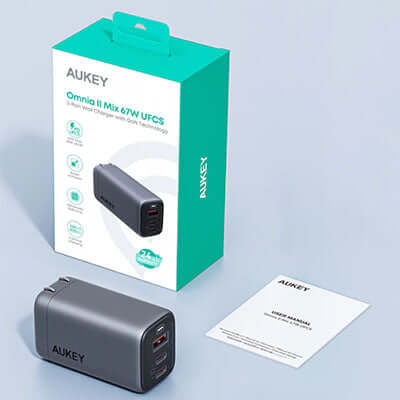 Aukey PA-B6U 67W UFCS 3-Port Wall Charger Corporate Gifts Singapore