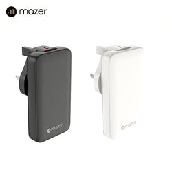 Mazer GaNPrestige Slim 2C 65W GaN Wall Charger With Travel Pins (2 Ports)