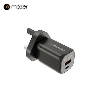 Mazer GaNPrestige 35W GaN Wall Charger with Travel Pins (2 Ports) Corporate Gifts Singapore