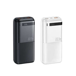 Remax RPP-72 Fast Charging Powerbank 20000mAh in black and white with digital display