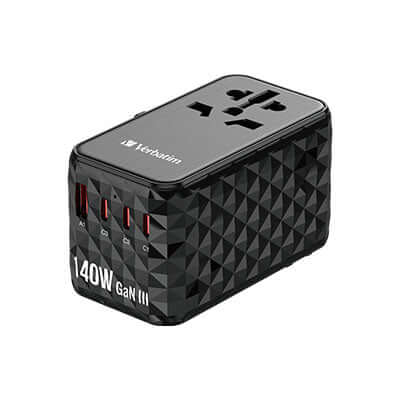 Verbatim 32125 GaN III Universal Travel Adapter 140W Corporate Gifts Singapore