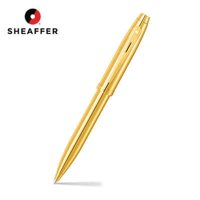 Sheaffer® Glossy PVD Gold Ballpoint Pen With PVD Gold Trim Corporate Gifts Singapore