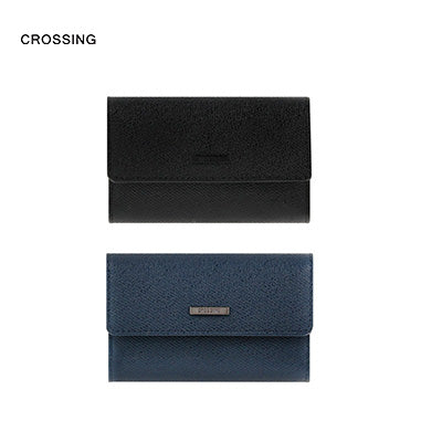 Crossing Elite Leather Key Holder With Card Pockets Corporate Gifts Singapore