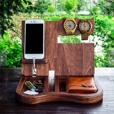 Eco-Friendly Wooden Docking Station Organizer Corporate Gifts Singapore
