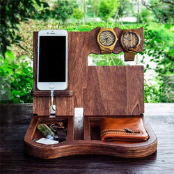 Eco-Friendly Wooden Docking Station Organizer Corporate Gifts Singapore
