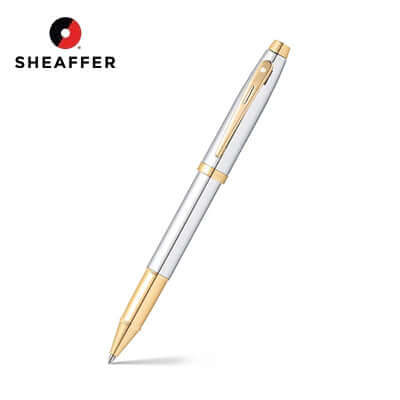 Sheaffer® 100 Chrome with Gold Trims Rollerball Pen