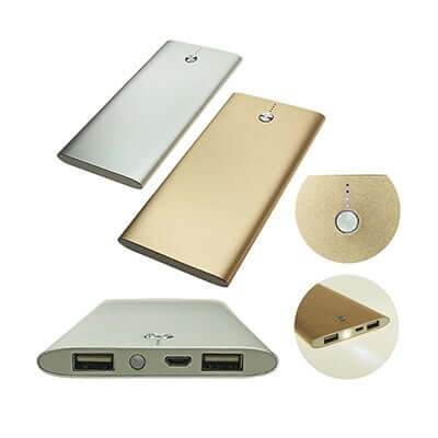 10000mAh Power Bank with 2 USB Ports and Flashlight - Giftmart.sg