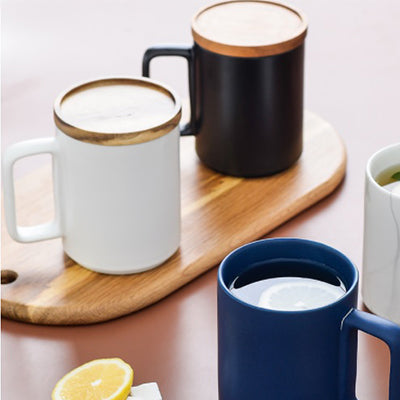 Ceramic Mug with Natural Wooden Lid Corporate Gifts Singapore