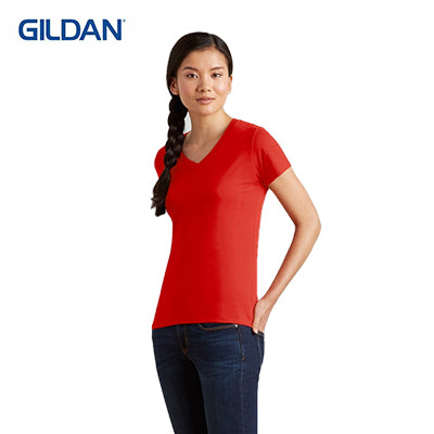 Gildan Cotton Ladies V-Neck T-Shirt Corporate Gifts Singapore