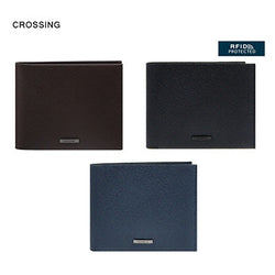 Crossing Elite Bi-fold Leather Wallet With Flap And Coin Pouch RFID Corporate Gifts Singapore