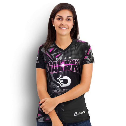 Custom Womens Sports V-Neck T- Shirt Corporate Gift Singapore