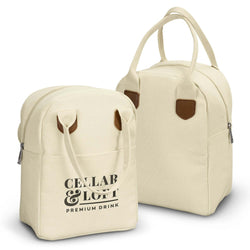 Colton Lunch Bag: stylish cotton canvas lunch bags with leather-look handles, perfect for corporate gifts in Singapore.
