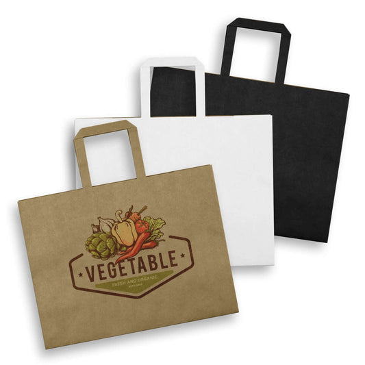 Large Flat Handle Paper Bag Landscape Corporate Gift Singapore