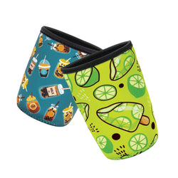 Custom Neoprene Cup Sleeve in vibrant designs for insulated drink comfort, perfect as a Corporate Gift.
