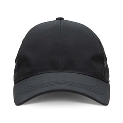Pulse Sports Cap in black, featuring mesh panels for ventilation and adjustable back strap.