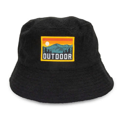 Terry Towelling Bucket Hat with Full Colour Patch, featuring comfortable terry towelling and vibrant outdoor design.
