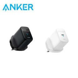 Anker 312 Powerport 25W USB C Charger A2642 in black and white, compact design for fast charging.