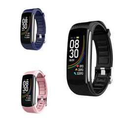 C6S Smartwatch in blue, pink, and black, showcasing style and functionality for an active lifestyle.