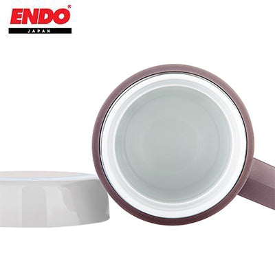 ENDO 400ML Double Stainless Steel Mug With Fine Porcelain Interior Corporate Gifts Singapore