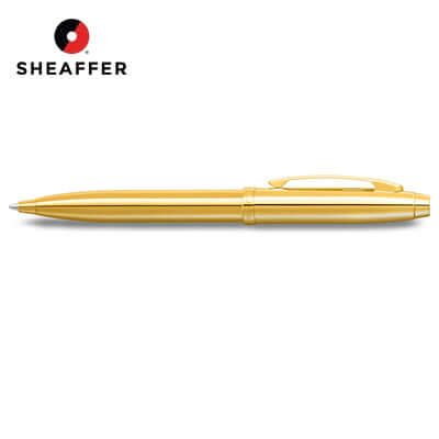 Sheaffer® Glossy PVD Gold Ballpoint Pen With PVD Gold Trim Corporate Gifts Singapore